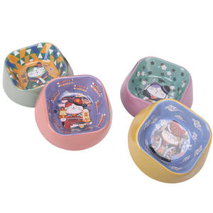 Bonito potes para animais de estimação, tigela de bambu fofa para cachorros e gatos - Product Image 1