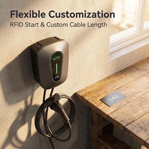 Nouvelle station de recharge pour véhicules électriques de niveau 2 AC de 7 kW, 9 kW, 11 kW, 22 kW avec écran de 4,3 pouces / Certifiée FCC Type 2 pour une utilisation domestique Chargeur de véhicules électriques - Product Image 3