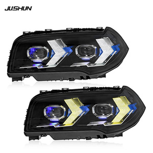 Ensemble de phares à LED Jushun pour BMW X3 E83, forme flèche, DRL avec clignotant laser, 12V, design bicolore - Product Image 4