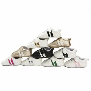 Sepatu Bayi Sol Lembut Grosir untuk Belajar Berjalan Usia 0-12 Bulan Sepatu Bayi Baru Lahir Putih Sepatu Bayi Prewalker - Product Image 4