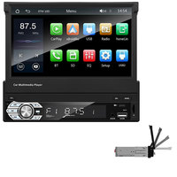 Radio para Auto Rhythm de 7 Pulgadas con Pantalla Táctil HD Retráctil, CarPlay con Cable Universal, Android Auto, Mirror Link, GPS Integrado y USB