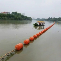 Barrière flottante en plastique pour poubelles, bouées résistantes aux UV, flottabilité de 220 kg, diamètre de 600 mm, pour la capture des déchets dans les barrages, rivières et lacs
