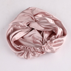 Bonnet de nuit en soie de mûrier 100% pure 22 Momme, <span class=keywords><strong>double</strong></span> couche, avec bande élastique, fibre de qualité 6A, certifié OEKO-TEX - Product Image 3