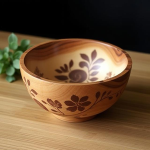 Tazón de Madera Artesanal Moderno, Duradero y Elegante, con Acabado Liso, para Servir Ensaladas y Frutos Secos, Marca RMW - Product Image 3