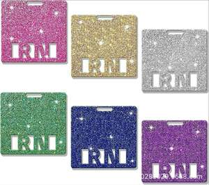 인기 다양한 색상 디자인 배지 버디 간호사 액세서리 배지 릴 아크릴 <span class=keywords><strong>RN</strong></span> 다채로운 빛나는 선물 - Product Image 2