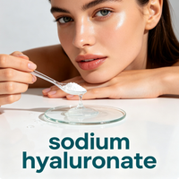 2KDA Sodium Hyaluronate Kelas Kosmetik, Bubuk HA Multi MW untuk Produksi Masker Wajah & Serum Perbaikan Kulit