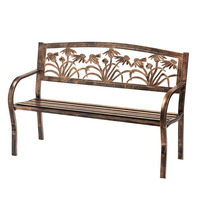 Banc public empilable de style européen moderne, design extérieur, jardin, tout temps, en fer, avec motif animal, provenant d'une usine chinoise