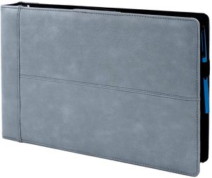 Binder Grey 7 Ring Check book Kombination mit Reiß verschluss tasche 7 Ring Check book Binder