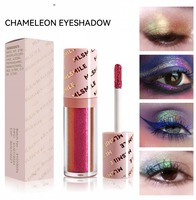 Vente en gros d'ombres à paupières liquides effet caméléon métalliques européennes et américaines, 6 couleurs nacrées, effet flash explosif