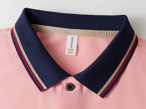 Chemises polo en maille tissée de luxe pour hommes, en polyester et élasthanne noir, avec logo personnalisé brodé, pour le golf - Product Image 5