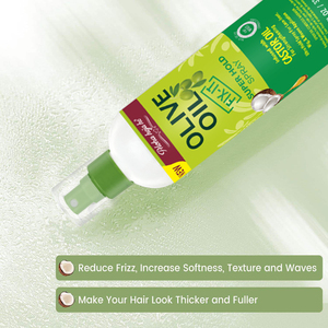 Nouvelles arrivées <span class=keywords><strong>Spray</strong></span> pour cheveux à l'<span class=keywords><strong>huile</strong></span> de coco et d'olive Fixation forte <span class=keywords><strong>Spray</strong></span> pour cheveux coiffants à l'<span class=keywords><strong>huile</strong></span> de ricin - Product Image 4