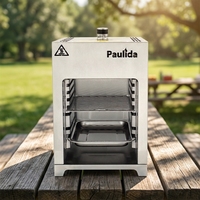 Grill à poulet rotatif entièrement automatique au gaz, barbecue commercial haute température sans fumée, grille de cuisson de qualité alimentaire