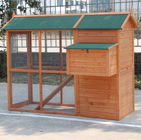 Poulailler géant en bois avec Cage de course, vente en gros, bon marché, pour l'extérieur