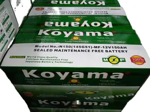 High CCA Car Battery 12v150Ah JIS150 Rechargeable Lead Acid Automotive Starting For Car Truck Factory Directly OEM N150