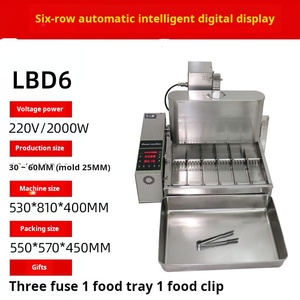 Edelstahl Voll automatische kommerzielle automatische Flip elektrische Friteuse Mini 4-reihige Donut-Maschine Bäckerei verkaufen Maschine - Product Image 6