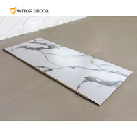Feuille de marbre en PVC 1220*2440 3.0 Feuille de PVC avec motifs de marbre pour la décoration murale UV Haute brillance