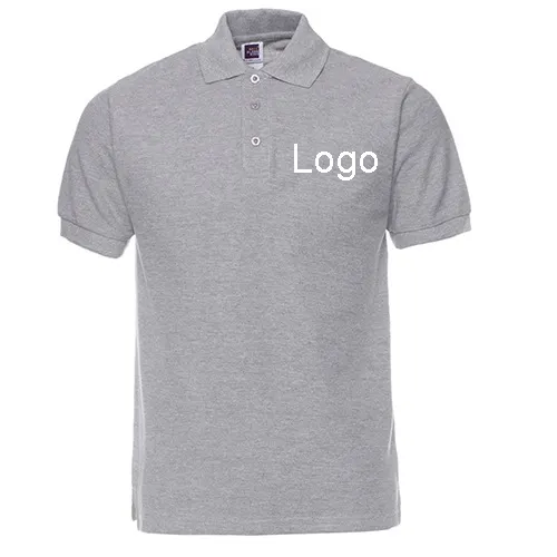 Disesuaikan Logo pria lengan pendek pakaian kerja iklan Olahraga budaya 220g 100% katun Polo T-shirt