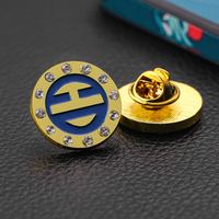 Épingle à revers en émail diamant strass, logo personnalisé, pour l'artisanat, 1 pièce