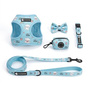 Conjunto de arnés de diseño para perro, arnés tipo chaleco de fácil colocación, collar y correa personalizados para perro, arnés y correa antipull para perro - Product Image 3