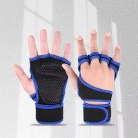 Gants d'entraînement ajustables à demi-doigts avec boucles auto-agrippantes pour la musculation, la gym et le bodybuilding