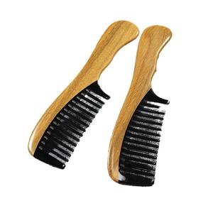 Green Sandalwood And Horn <b>Comb</b> Large Wide Tooth Massage <b>Comb</b> For Home Use - Product Image 5
