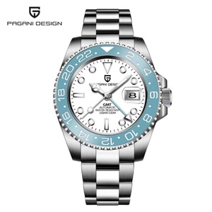 Nouvelle montre automatique mécanique pour homme PAGANI DESIGN 1662 Top Sapphire GMT en acier inoxydable, étanche - Product Image 2