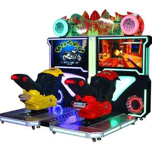Simulador de conducción operado con monedas, videojuego de carreras de motos, máquina de carreras para 2 jugadores operada con monedas, simulador de conducción de motocicletas de arcade. - Product Image 1