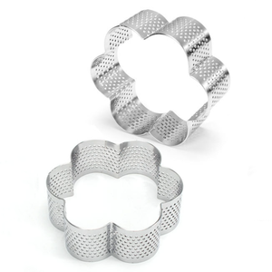 <span class=keywords><strong>Mini</strong></span> anillo de tarta de acero inoxidable con forma de flor/anillo de tarta perforado - Product Image 3