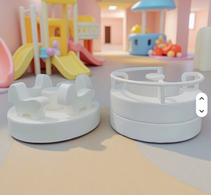 廉价白色电动软玩旋转木马马定制动物室内设计 - Product Image 5