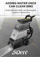 Machine de nettoyage de tapis électrique portative 220V pour usage domestique et commercial, extracteur avec réservoir d'eau propre et usée de 15L pour l'entretien ménager