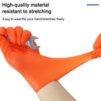 Gants en nitrile Orange Diamond Grip 8g, vinyle et nitrile, petits gants, 1000 pièces par sac