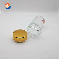 Bouteille en verre à large ouverture de 60 ml, 100 ml, 120 ml, 150 ml, 500 ml, fabriquée directement en usine, pour pilules et comprimés, avec bouchon en plastique ou en aluminium