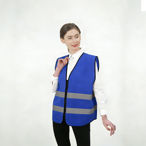 <span class=keywords><strong>Gilet</strong></span> de sécurité haute visibilité avec fermeture éclair pour femmes et hommes, travail de circulation, course à pied, géomètre, <span class=keywords><strong>gilet</strong></span> de chantier avec 2 bandes réfléchissantes - Product Image 3