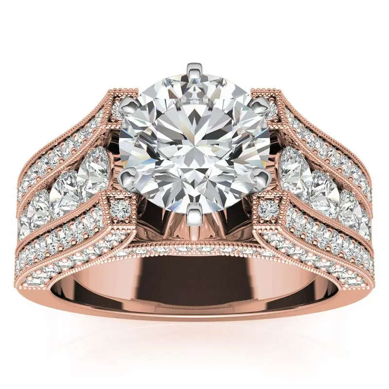 Fashion Jewelry Adjustable Women Wedding Rings 14k 9k 18k Gold With Moissanite Diamond Engagement Ring