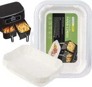 Papier friteuse, doublures de papier parchemin de friteuse air pour Ninja  Foodi Dual Air Fryer Dz201, dz401 Friteuse à air L