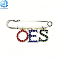 Broche Personalizado con Borla de Perlas de la Hermandad Griega OES, Pin de Solapa de la Orden de la Estrella del Este, Recuerdo Masónico