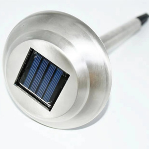 Lampe solaire LED Hejia en forme de chapeau, étanche, en acier inoxydable, pour pelouse et aménagement paysager, éclairage extérieur nocturne - Product Image 3