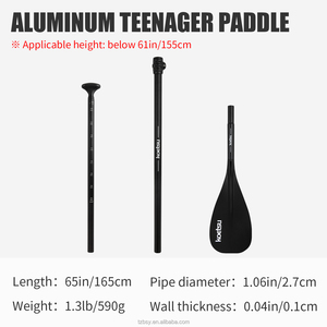 Mái chèo bằng nhôm có thể điều chỉnh koetsu-Hoàn hảo cho <span class=keywords><strong>sup</strong></span>, ván lướt sóng và thuyền Kayak, thích hợp cho người dùng dưới 61inch cm, màu đen - Product Image 3