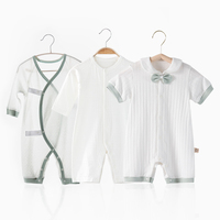 Causale Organico Del Bambino Del Cotone Degli Indumenti Da Notte di Estate Della Ragazza Vestiti Del Pagliaccetto Della Ragazza del Ragazzo Infantile Del Bambino Pigiama