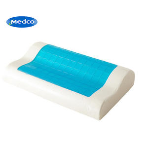 Almohada de espuma viscoelástica transfronteriza, color lechoso, forma ondulada, firmeza media, con soporte refrescante de bolsa de hielo para uso en dormitorio - Product Image 2