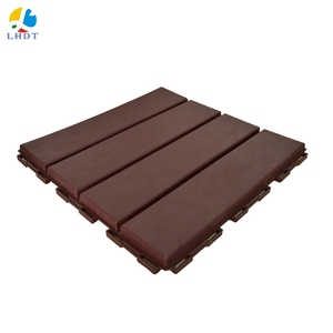 Bricolage <span class=keywords><strong>imitation</strong></span> <span class=keywords><strong>bois</strong></span> plastique imperméable plancher extérieur imbriqué Composite pont Patio terrasse carreaux - Product Image 2