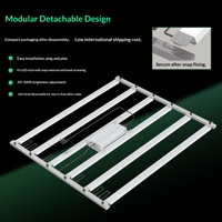 LUXINT 720W Panneau LED de culture à spectre complet, 6 barres, IP65, détachable, 4x4ft, pour culture commerciale en serre intérieure