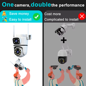 Tuya Smart 8MP Draadloze PTZ-beveiligingscamera voor buiten met dubbele lens, bewegingsdetectie, IP66 waterdicht, nachtzicht en tweerichtingsaudio - Product Image 5