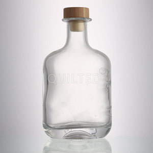 Botellas <span class=keywords><strong>de</strong></span> Vidrio Transparente Redondas y Afiladas <span class=keywords><strong>de</strong></span> 600 ml <span class=keywords><strong>de</strong></span> Capacidad para Whisky, Ginebra, Tequila, Ron, Vodka, con Tapón <span class=keywords><strong>de</strong></span> Corcho, Cristal Blanco - Product Image 3