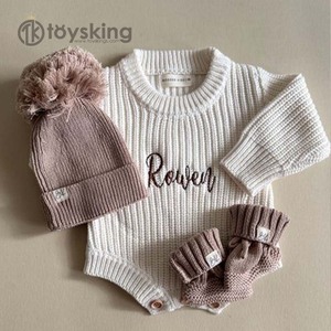 Conjunto de <span class=keywords><strong>chaleco</strong></span> de punto para bebé niña con diadema de lazo y calcetines - Conjunto de 3 piezas para primavera y otoño - Product Image 5