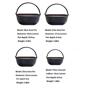 Pot à soupe en fonte à l'ancienne couvercle en bois Pot de coulée de camping pré-assaisonné Portable extérieur Camp four hollandais couvercle de pot suspendu - Product Image 3