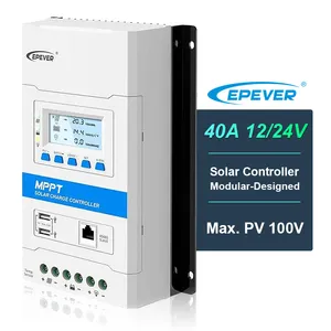 منظم الطاقة الشمسية Epever 40A 12V 24V للعمل التلقائي TRIRON 4210N منظم شحن الطاقة الشمسية MPPT وحدة تحكم شحن الطاقة الشمسية