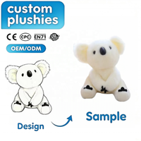 Peluche Koala Personnalisée, Jouet en Peluche Doux, Peluche Koala en Gros, Fabricant OEM ODM avec Logo Personnalisé, Cadeaux pour Enfants et Promotionnels