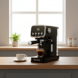 เครื่องชงกาแฟพลัมเชฟ 20 บาร์ ถังน้ำ 43 ออนซ์ ควบคุมแบบดิจิตอล ดีไซน์เพรียวบาง แนวตั้ง พร้อมเครื่องทำฟองนม สำหรับใช้ในครัวเรือน - Product Image 2