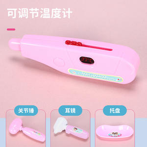 Ensemble de jouets en bois miniature rose pour enfants, jeu de simulation de médecin et de dentiste avec injection simulée - Product Image 3